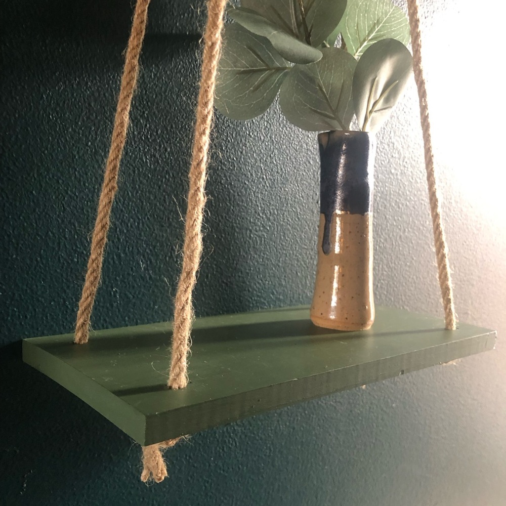 Green Hanging Wall Shelf